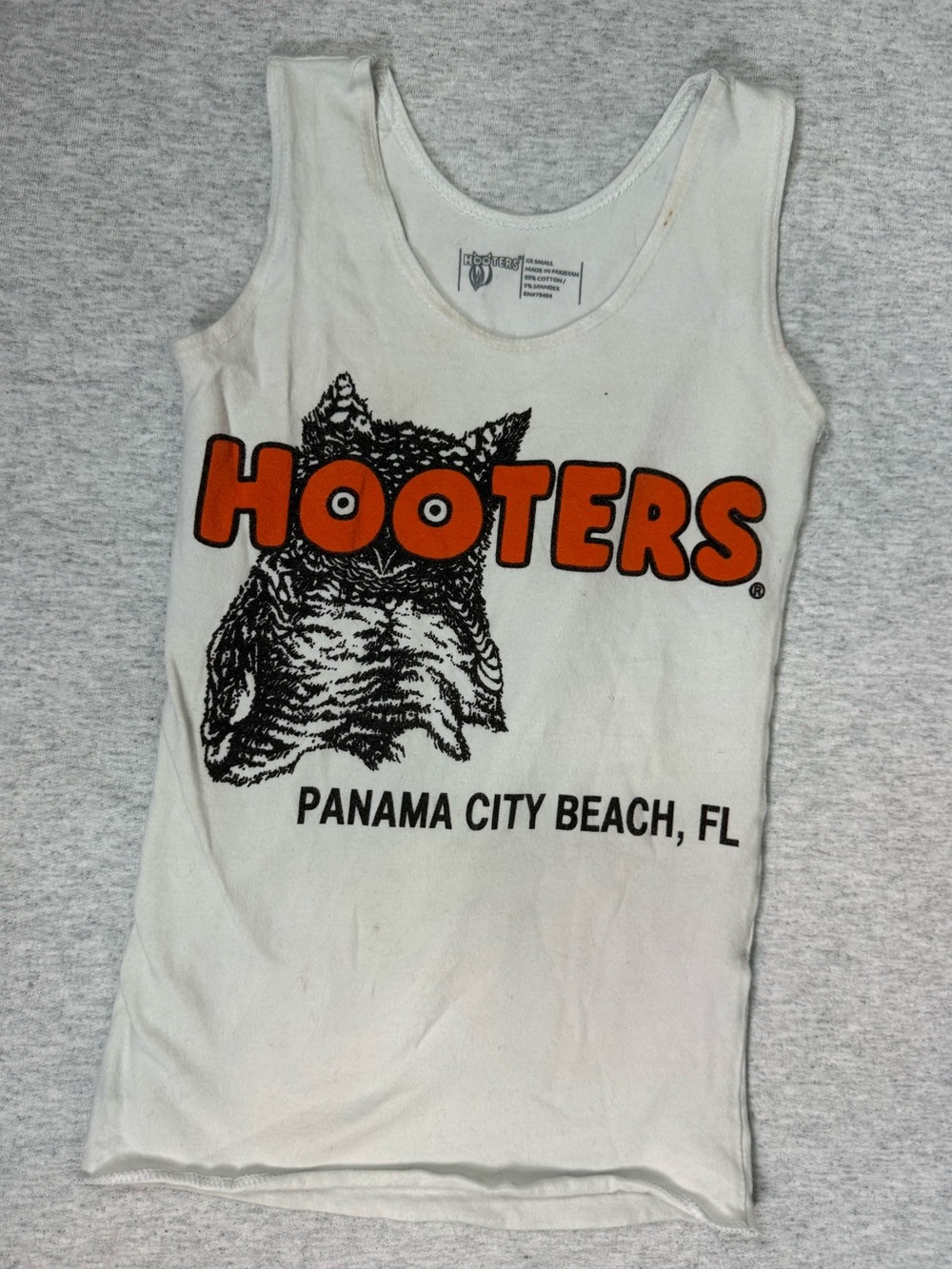 Hooters Panama City Beach FL Vintage Ribbed Tank White - Size XXS